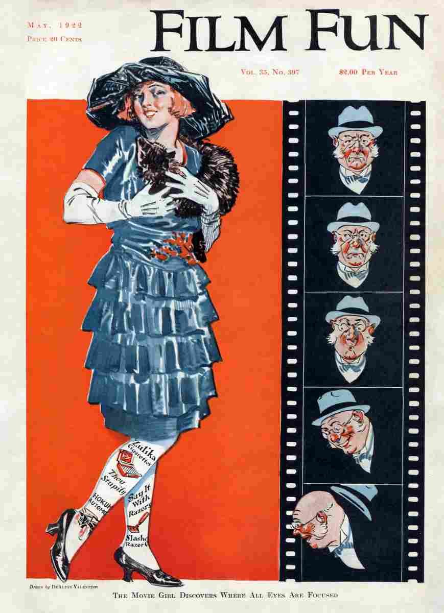  Fun Cover 1922 5 film star poster A4 Photo Print