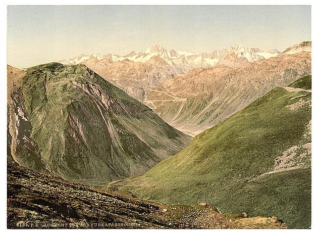 Furka Pass Bernese Oberland Vintage A4 Photo Print