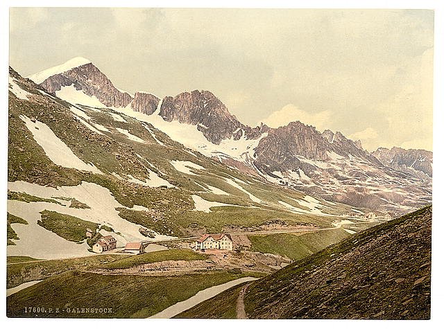 Furka Pass Galenstock Bernese Oberland 2 Vintage A4 Photo Print
