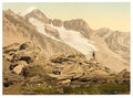 Furka Pass Galenstock Bernese Oberland Vintage A4 Photo Print