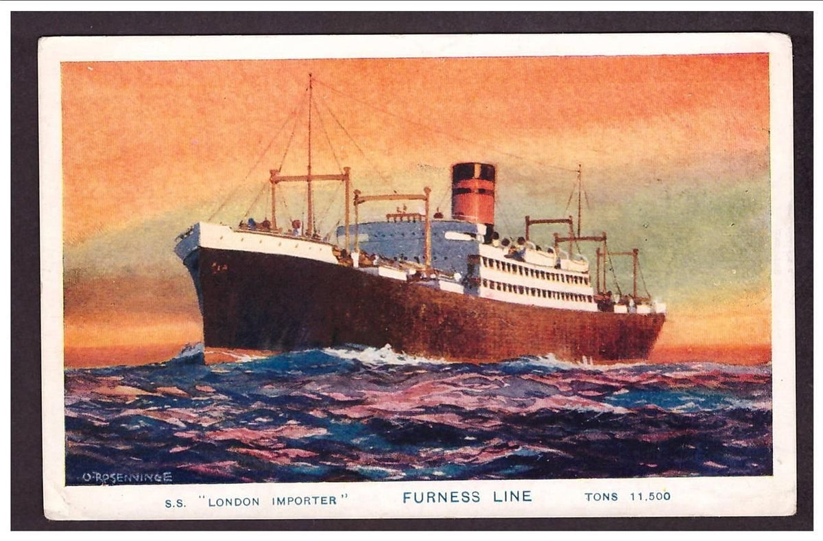 Furness Line London Importer Steam ship A4 Photo Print