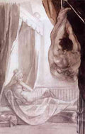 Fuseli John Henry Brunhilde Observing Gunther Whom She Has Tied To The Ceiling A4 Photo Print