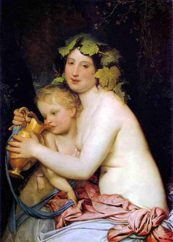 FydorBruni BacchanteGivingCupidaDrink 1828Large Art A4 Photo Print