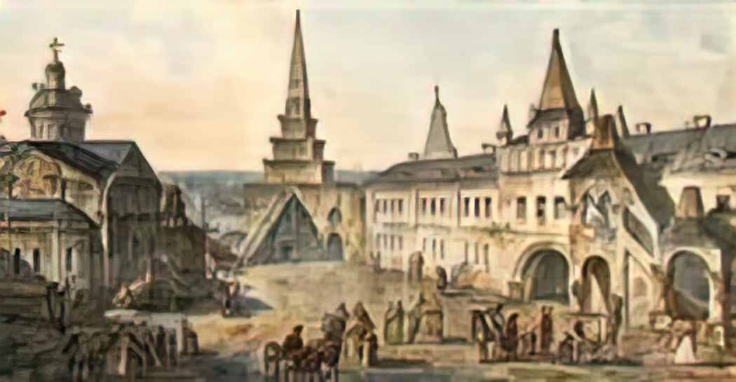 Fyodor Alekseyev church of st john the baptist borovitskaya tower and Art A4 Photo Print