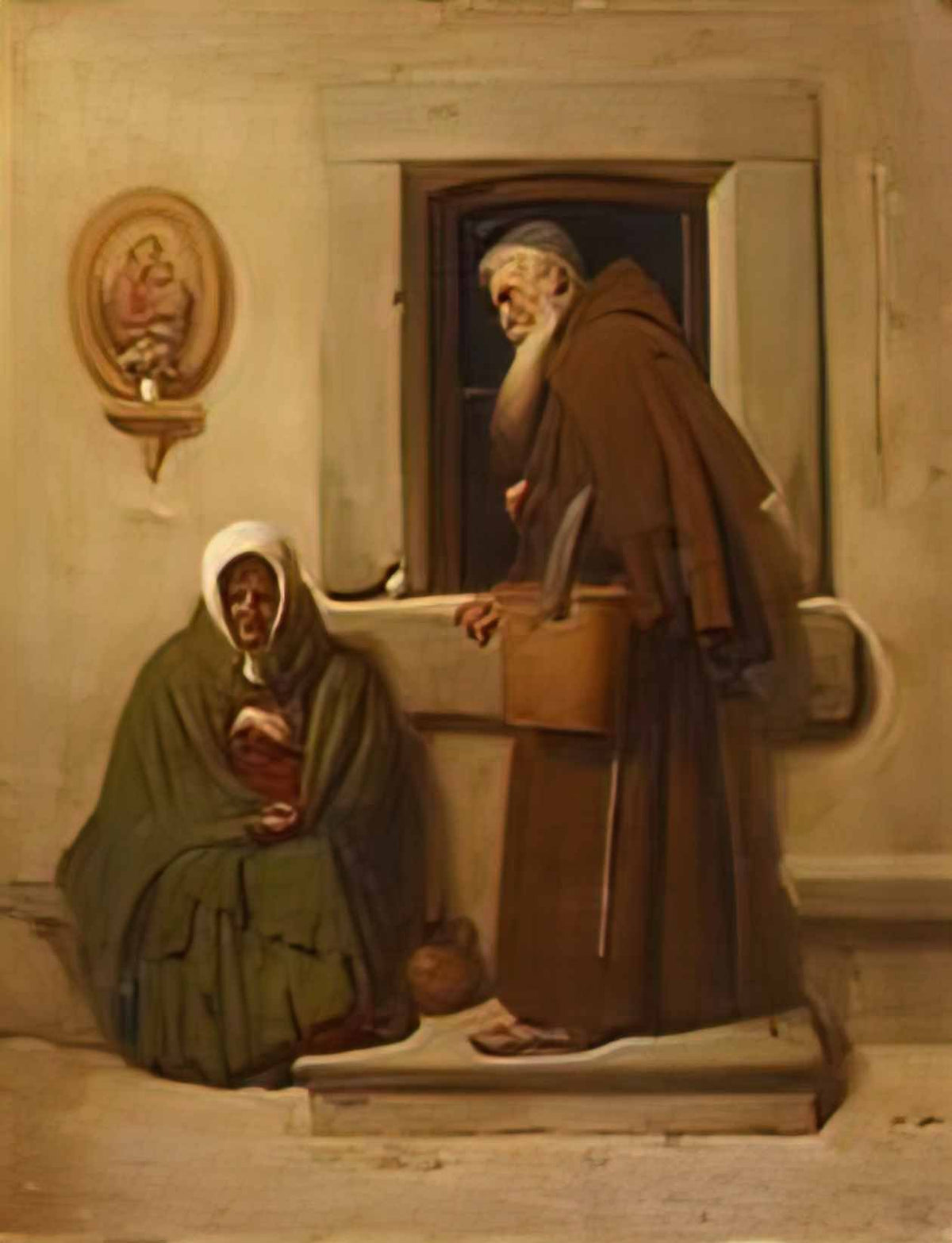 Fyodor Bronnikov the monk and the beggar 1902 Art A4 Photo Print