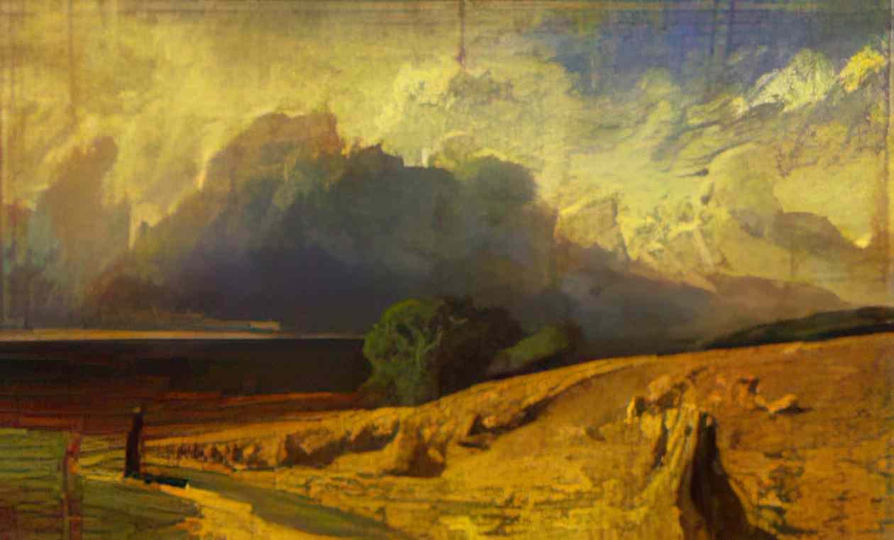 Fyodor Bronnikov landscape with ruins 2 Art A4 Photo Print