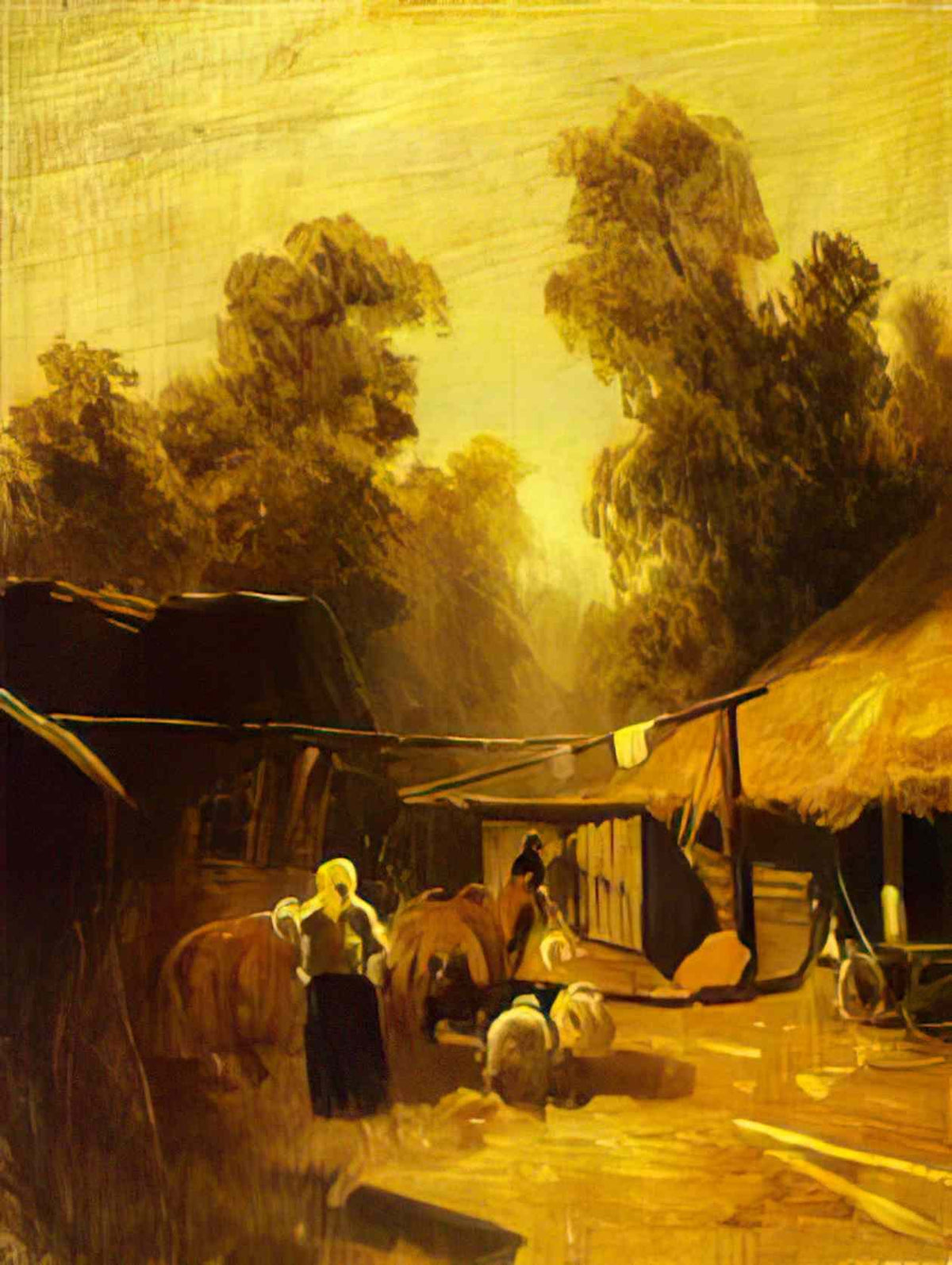 Fyodor Vasilyev morning in a village Art A4 Photo Print