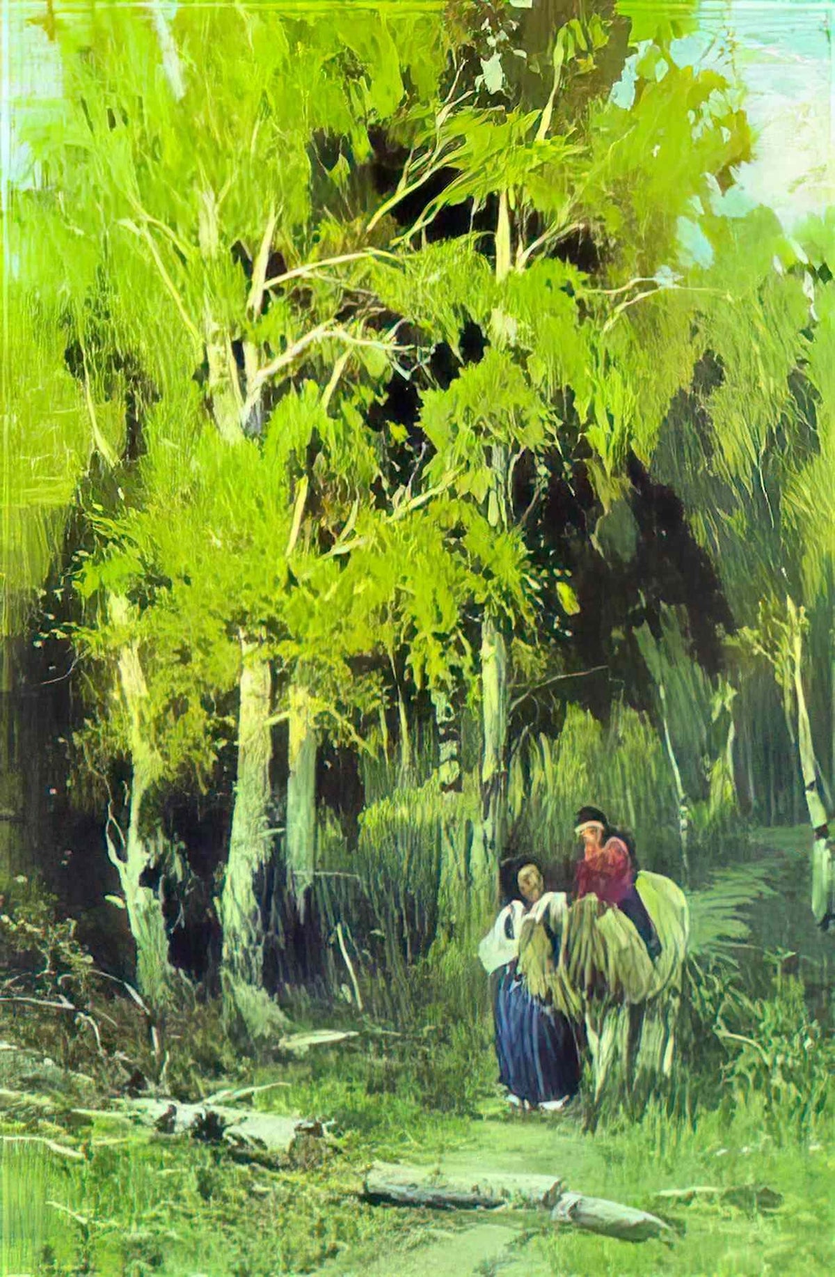 Fyodor Vasilyev road through a birchwood 1869 Art A4 Photo Print