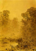 Fyodor Vasilyev swamp in a forest mist Art A4 Photo Print