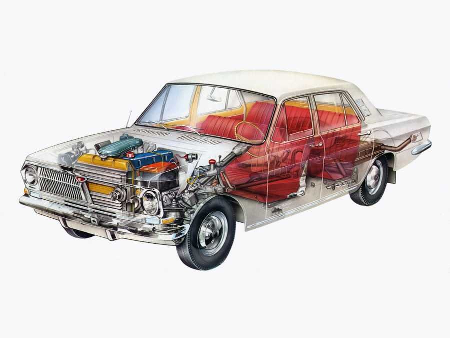 GAZ 24 Volga cutaway A4 Photo Print
