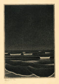 M C Escher fluorescent sea Art A4 Photo Print