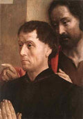 GOES Hugo van der Portait Of A Donor With St John The Baptist A4 Photo Print