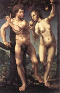 GOSSAERT Jan Adam and Eve 1925 A4 Photo Print