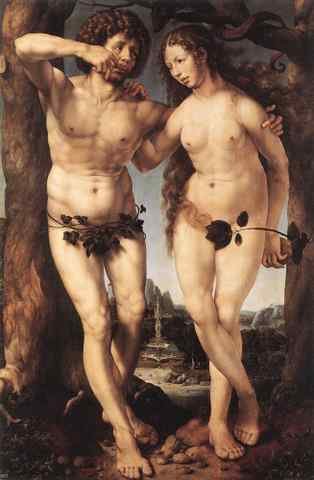GOSSAERT Jan Adam and Eve A4 Photo Print
