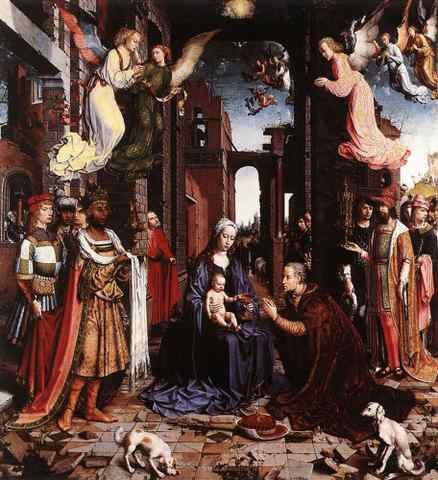 GOSSAERT Jan The adoration of the Kings A4 Photo Print