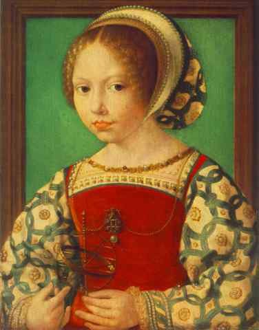 GOSSAERT Jan Young Girl with Astronomic Instrument A4 Photo Print