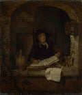 Gabriel Metsu An Old Woman with a Book A4 Photo Print