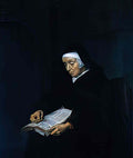 Gabriel Metsu old woman meditating Art A4 Photo Print