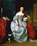 Gabriel Metsu woman playing a viola de gamba Art A4 Photo Print