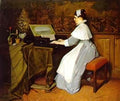 Gabriel von Max still life girl at a spinet 1871 Art A4 Photo Print