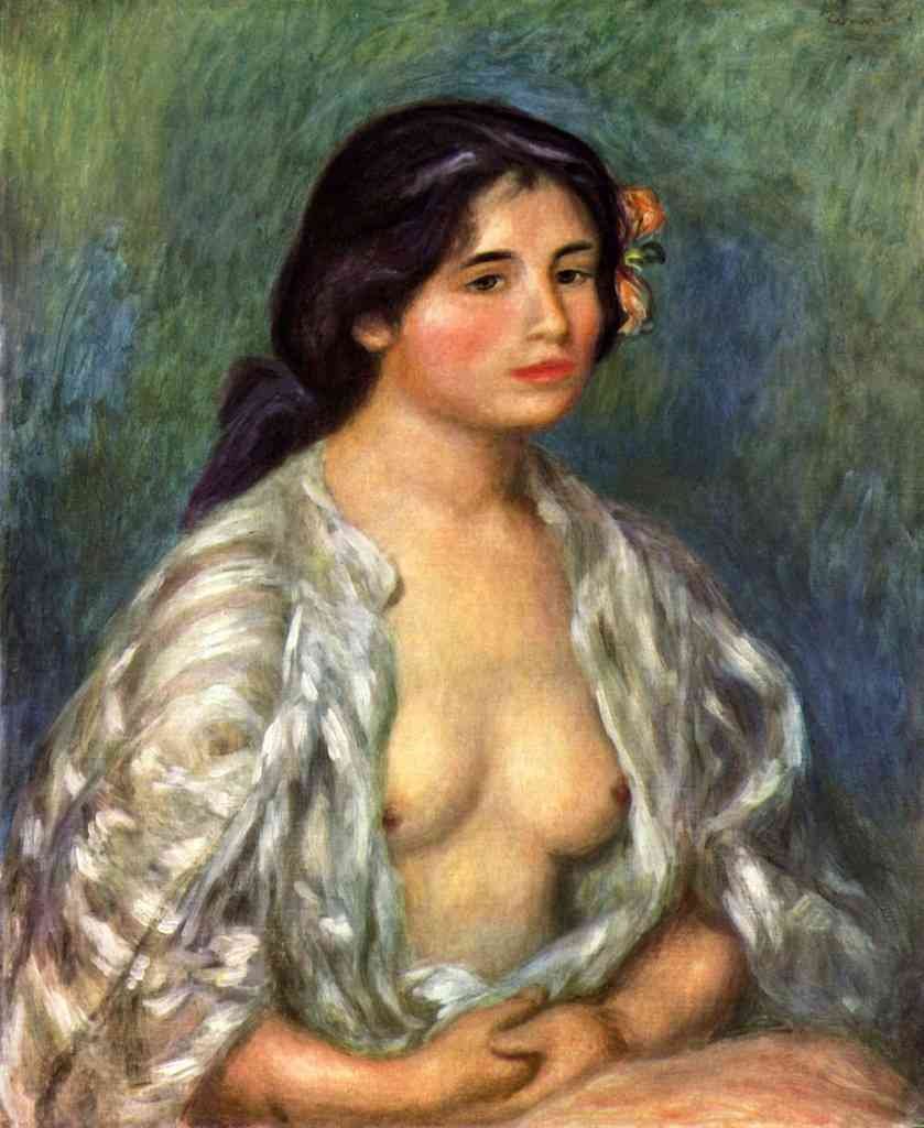 Gabrielle With Open Blouse Renoir A4 Photo Print