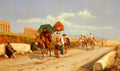 Gabrini Pietro Travellers In The Roman Campagna Art A4 Photo Print