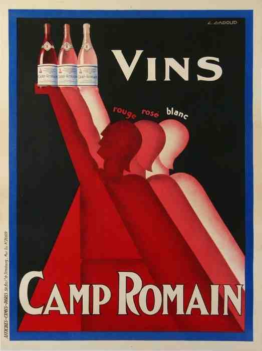 Gadoud Vintage Wine Vins Camp Romain Poster Vintage Advert A4 Photo Print