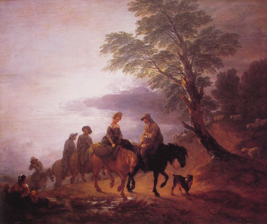 Gainsborough Open Landscape With Mounted Peasants 1773 Art A4 Photo Print