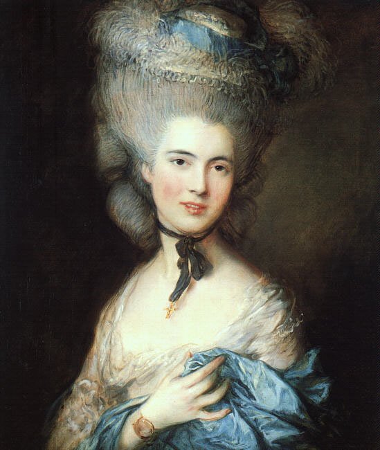 Gainsborough Portrait Of A Lady In Blue 1777 79 Art A4 Photo Print