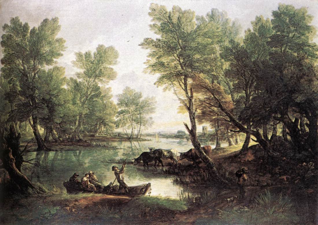 Gainsborough River Landscape 1768 70 Art A4 Photo Print