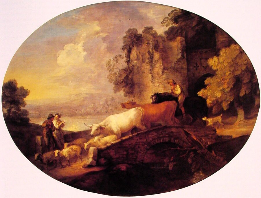 Gainsborough River Landscape With Rustic Lovers 1781 Art A4 Photo Print