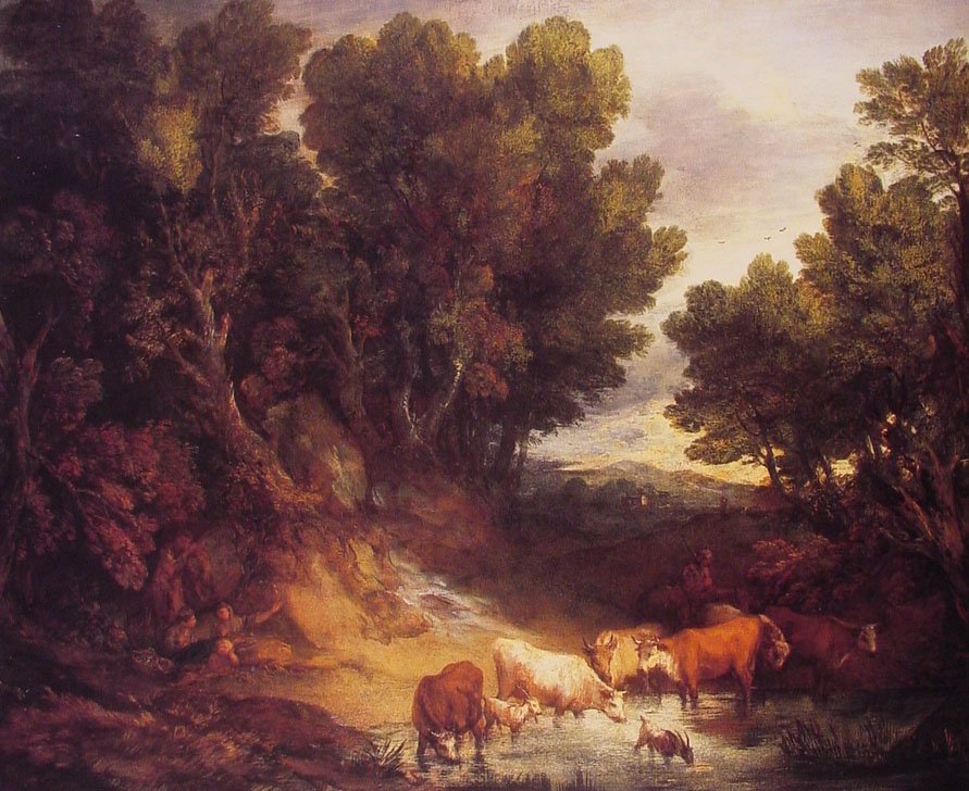 Gainsborough The Watering Place 1777 Art A4 Photo Print