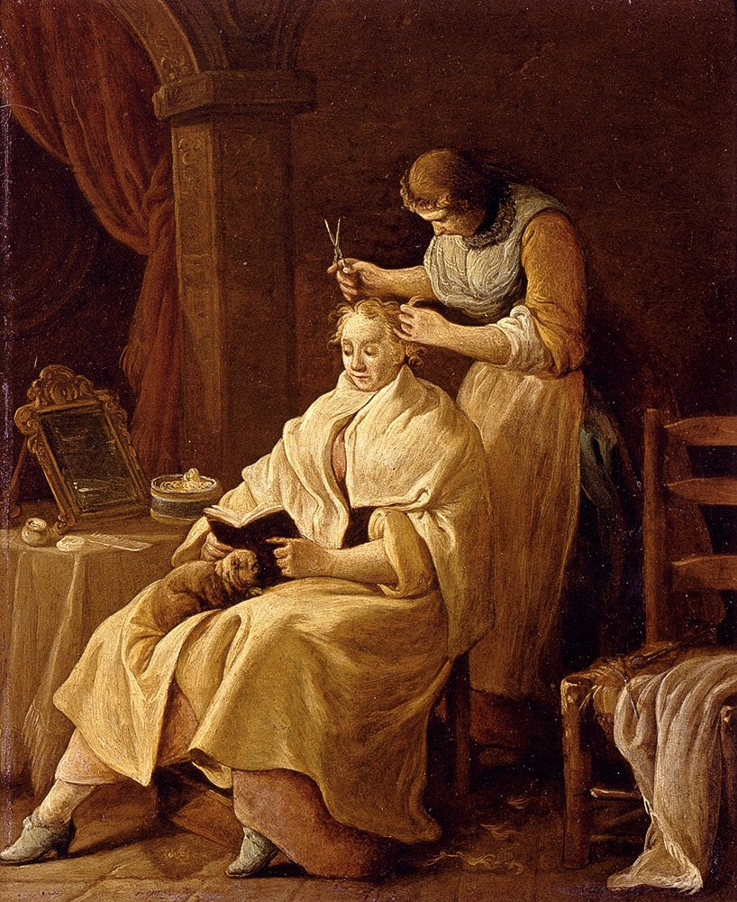 Gambarini Giuseppe A Lady At Her Toilet Art A4 Photo Print