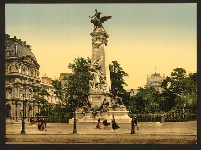 Gambettas monument Paris Vintage A4 Photo Print