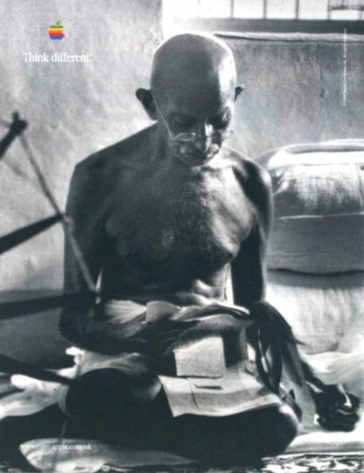 Gandhi Think Different 1990s Vintage Retro Advert