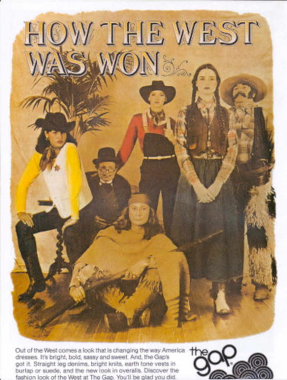 Gap West Won 1970s Vintage Retro Advert