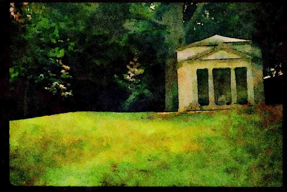 Garden 346007 Temple Of Echo Rousham Park, England A4 Limited Edition Watercolour Print
