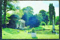 Garden 346012 Temple And Obelisk Chiswick, England A4 Limited Edition Watercolour Print