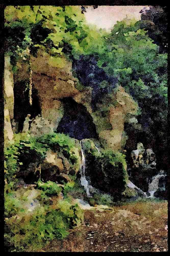 Garden 346025 Baths Of Apollo Versailles, France A4 Limited Edition Watercolour Print