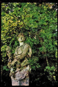 Garden 346032 Statue With Garland Versailles, France A4 Limited Edition Watercolour Print