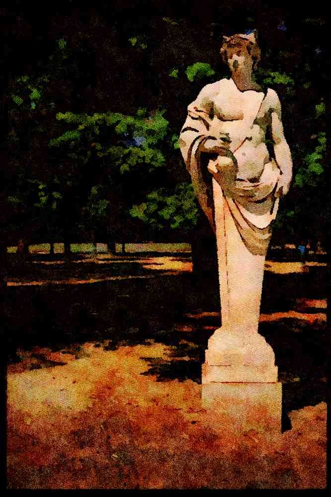 Garden 346037 Male Statue Versailles, France A4 Limited Edition Watercolour Print