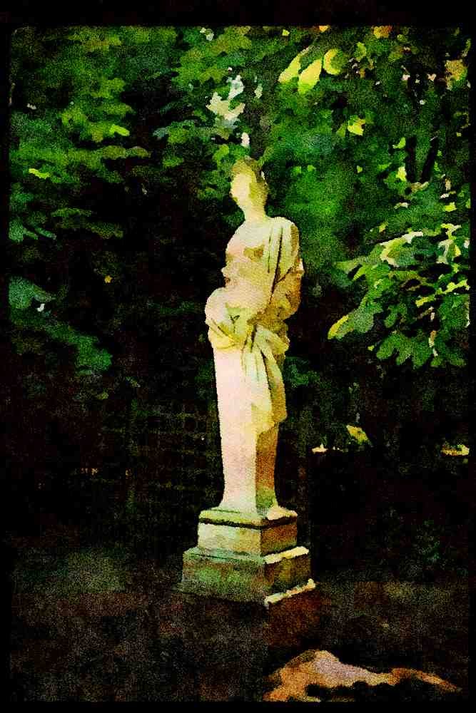 Garden 346038 Female Statue Versailles, France A4 Limited Edition Watercolour Print