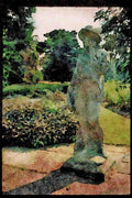 Garden 346042 Shepherd Sculpture Sion Park, England A4 Limited Edition Watercolour Print