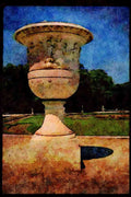 Garden 346093 Large Empty Urn Versailles, France A4 Limited Edition Watercolour Print
