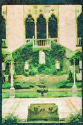 Garden 346095 Sculpture Court Gardiner Museum, U.S.A. A4 Limited Edition Watercolour Print