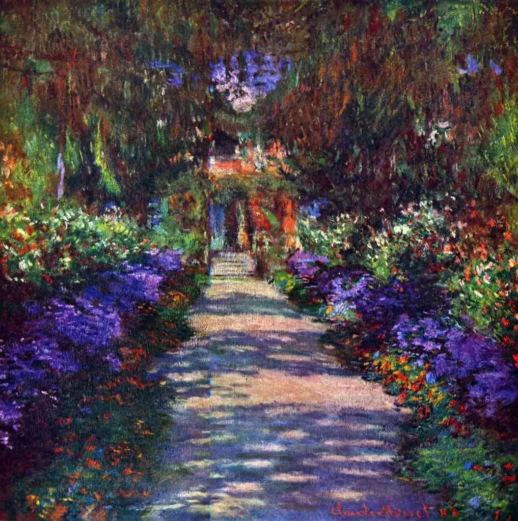 Garden At Giverny Monet A4 Photo Print