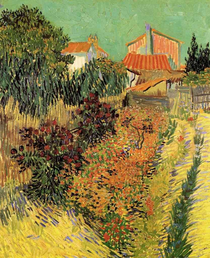 Garden Behind A House Van Gogh A4 Photo Print