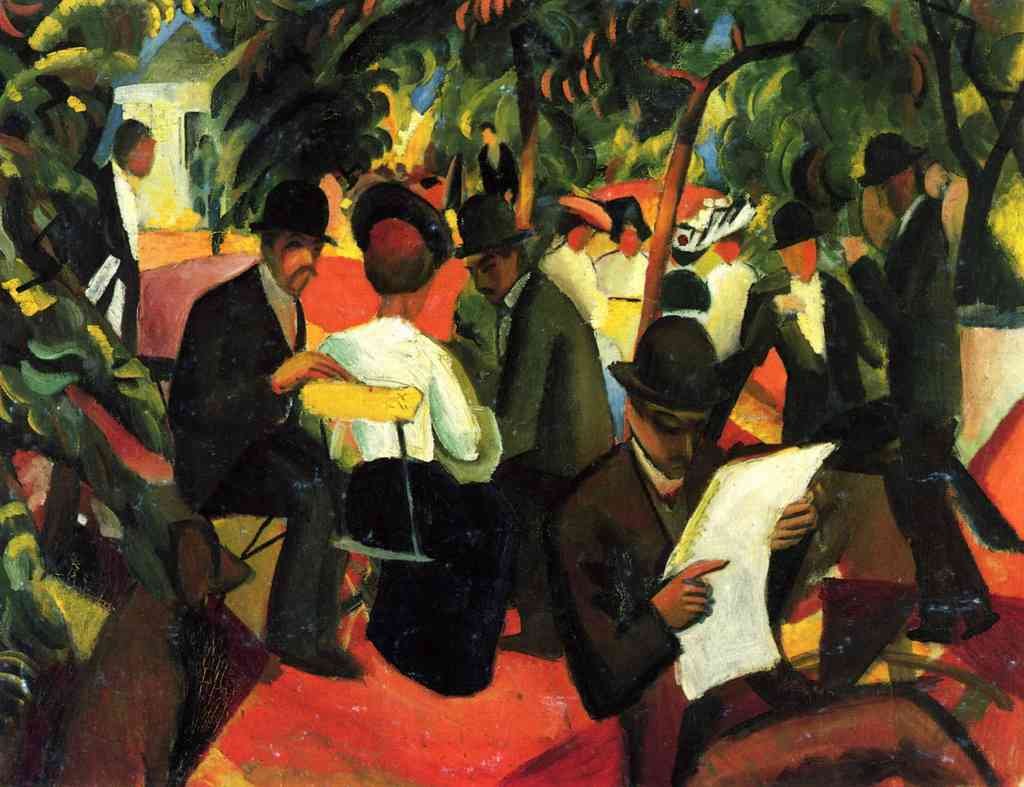 Garden Restaurant Macke A4 Photo Print
