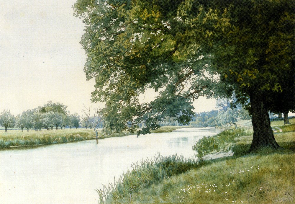 Garden William Fraser The River Ouse Bedfordshire Art A4 Photo Print
