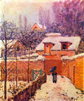 Garden in the Snow by Sisley Impressionism A4 Photo Print